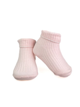 Dívčí ponožky s prošitím růžové