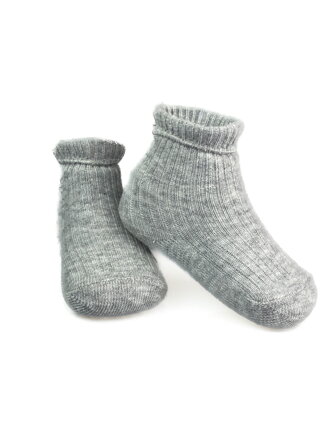 Dětské ponožky šedé s prošitím