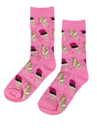 Dívčí ponožky s veselými zmrzlinkami
