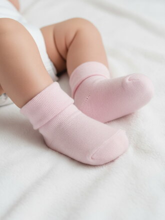 Dívčí ponožky v růžové barvě