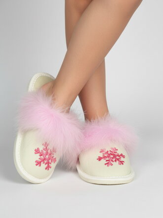 Dětské bačkůrky vločka růžová 04 vel. S 27-34