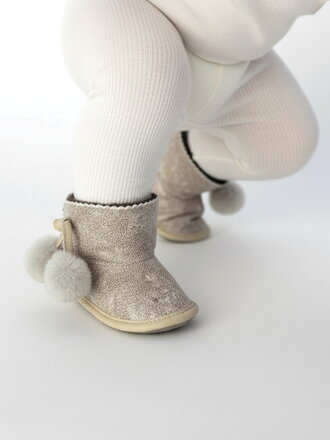 Teplé kožené boty pro batolata vel. o 6-12 měsíců
