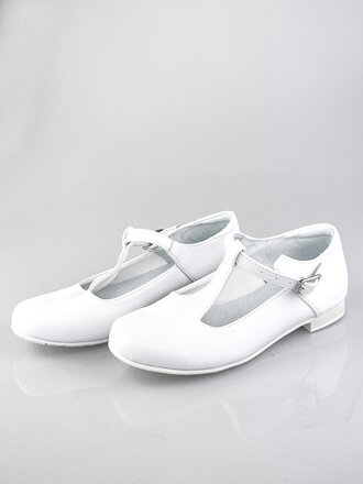 Dívčí boty na svatbu vzor 192 bílé