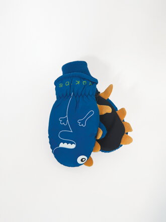 Modré dětské rukavice dino