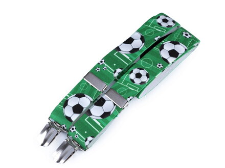 Dětské šle fotbalový míč zelené 650256