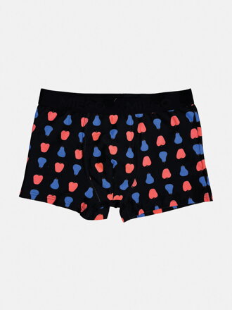 Pánske čierne bavlnené boxerky so vzorom  Pánske čierne bavlnené boxerky so vzorom