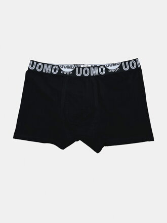 Černé pánské bavlněné boxerky UOMO