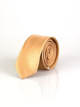 Pánská elegantní kravata ve zlaté barvě 