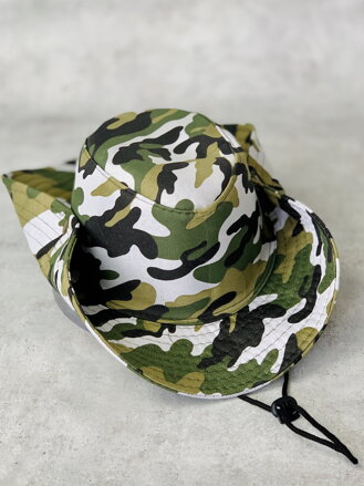 Pánský maskáčový klobouk A-31 army zelený a šedý