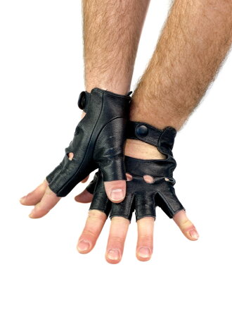 Pánské jezdecké rukavice v černé barvě