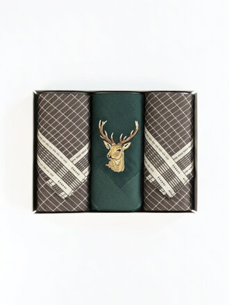 Pánské kapesníky pro myslivce v dárkovém balení