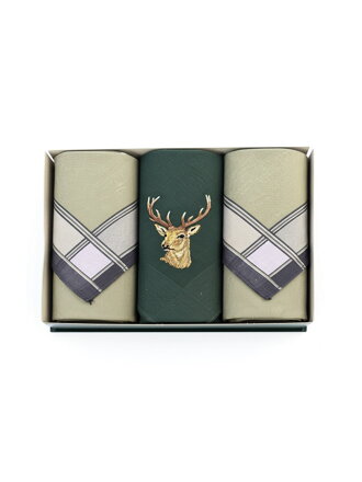 Pánské kapesníky s jelenem v dárkovém balení