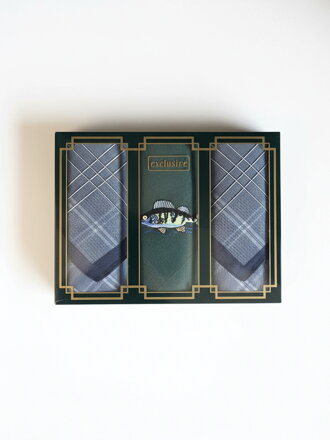 Dárkové balení pro rybáře – pánské kapesníky 3 kusy