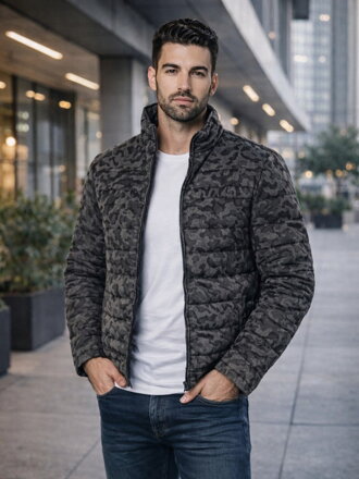 Přechodná pánská bunda v army stylu KJ1663