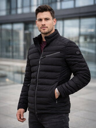 Stylová pánská bunda v černé barvě 