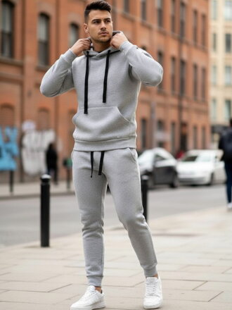 Sivá pánska tepláková VSB CLASSIC súprava 