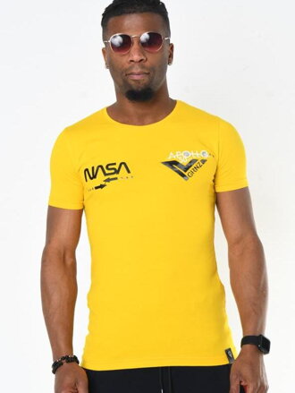 Pánské tričko krátký rukáv NASA žluté