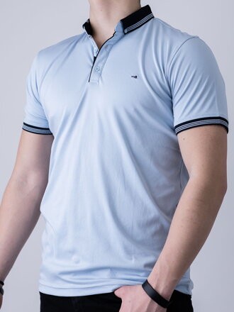 Pánské moderní tričko ve slabě modré barvě
