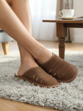 Pánské kožené papuče Model 5A