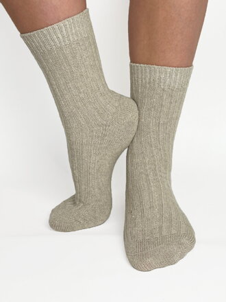 Dámské béžové bavlněné ponožky Dámské béžové bavlněné ponožky