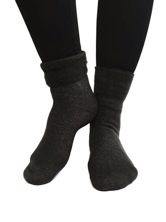 Dámské vlněné ponožky tmavě šedé