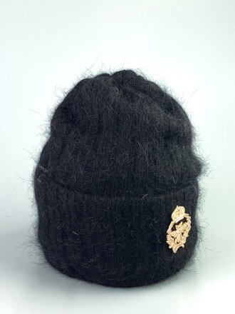 Dámská čepice z alpaky LORETTA v černé barvě