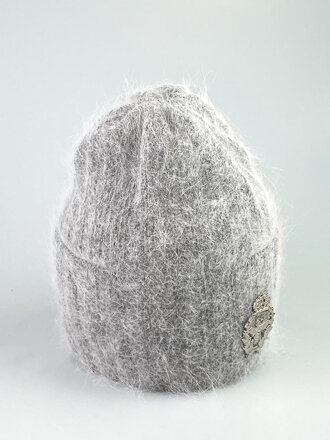 Stylová alpaková čepice v šedé barvě LORETTA
