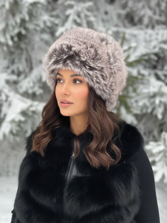Čepice z umělé kožešiny LUXURY béžová 
