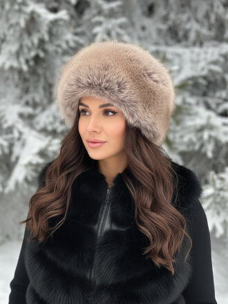 Dámská čepice ve světle-hnědé barvě LUXURY