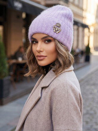 Dámská alpaková fialová čepice LORETTA