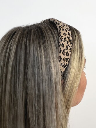Béžová leopardí čelenka Béžová leopardí čelenka