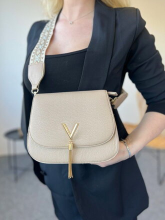 Hnědá dámská kožená crossbody kabelka 