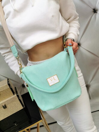 Mentolová crossbody dámská kabelka