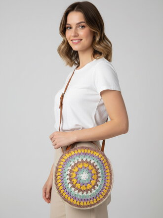 Stylová slaměná kabelka barevná 