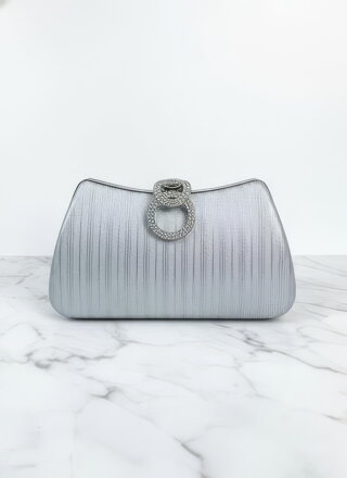 Stříbrná společenská kabelka Stříbrná společenská kabelka