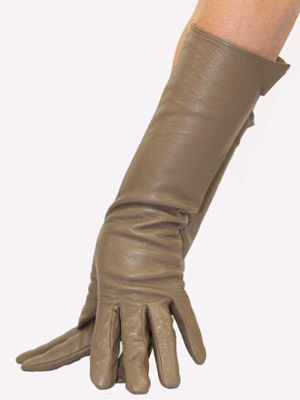 Dámské kožené rukavice šedo-hnědé
