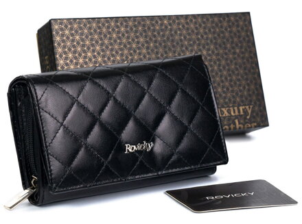 Trendy dámská peněženka ROVICKY  R-RD-21-GCL-Q black 