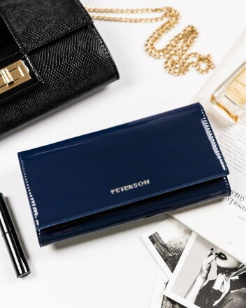 Moderní dámská peněženka v modré barvě PETERSON PTN BC