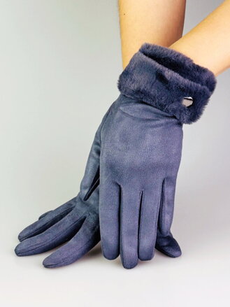 Dámské rukavice z broušené kůže šedé