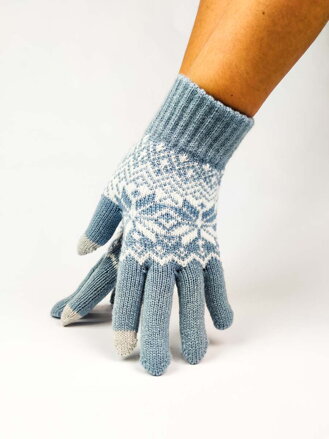 Dámské pletené rukavice modré