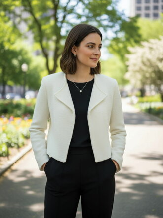 Dámský croptop kabát 