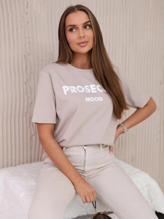 Letní dámské tričko 9666 PROSECCO MOOD béžová
