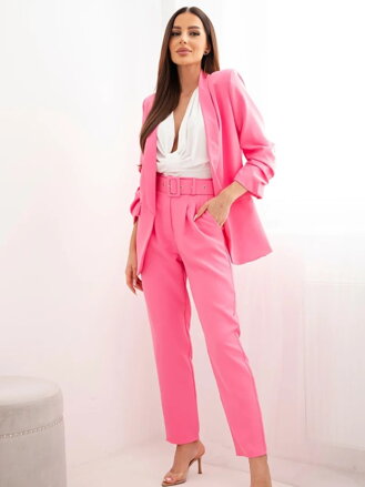 Dámský elegantní kostým 80172K v růžové barvě