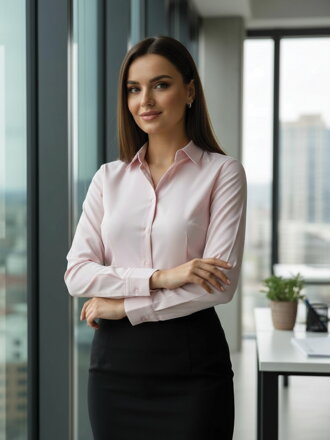 Dámská košile VSB business pudrově růžová