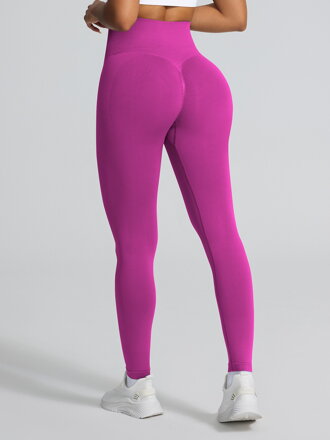 Dámské elastické push-up legíny fuchsiové