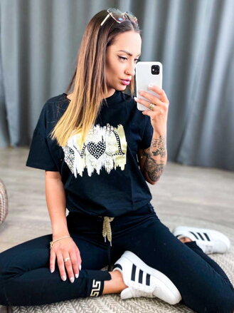 Dámské triko LOVE MFY černé