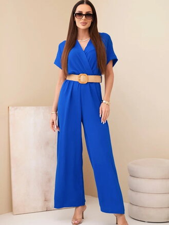 Dámský dlouhý letní overal 5877 královsky modrý