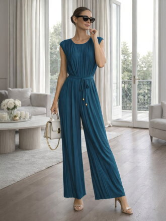 Dámský plisovaný petrolejový volný overal