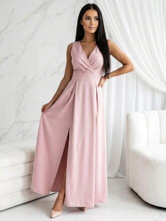 Staro-růžové společenské šaty pro družičky 