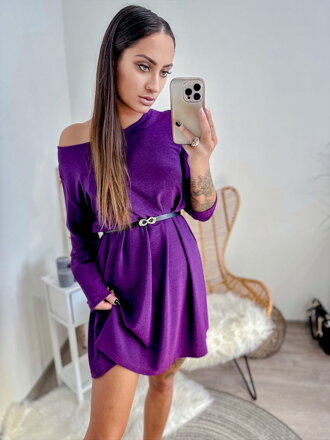 Dámské koktejlové šaty fialové 